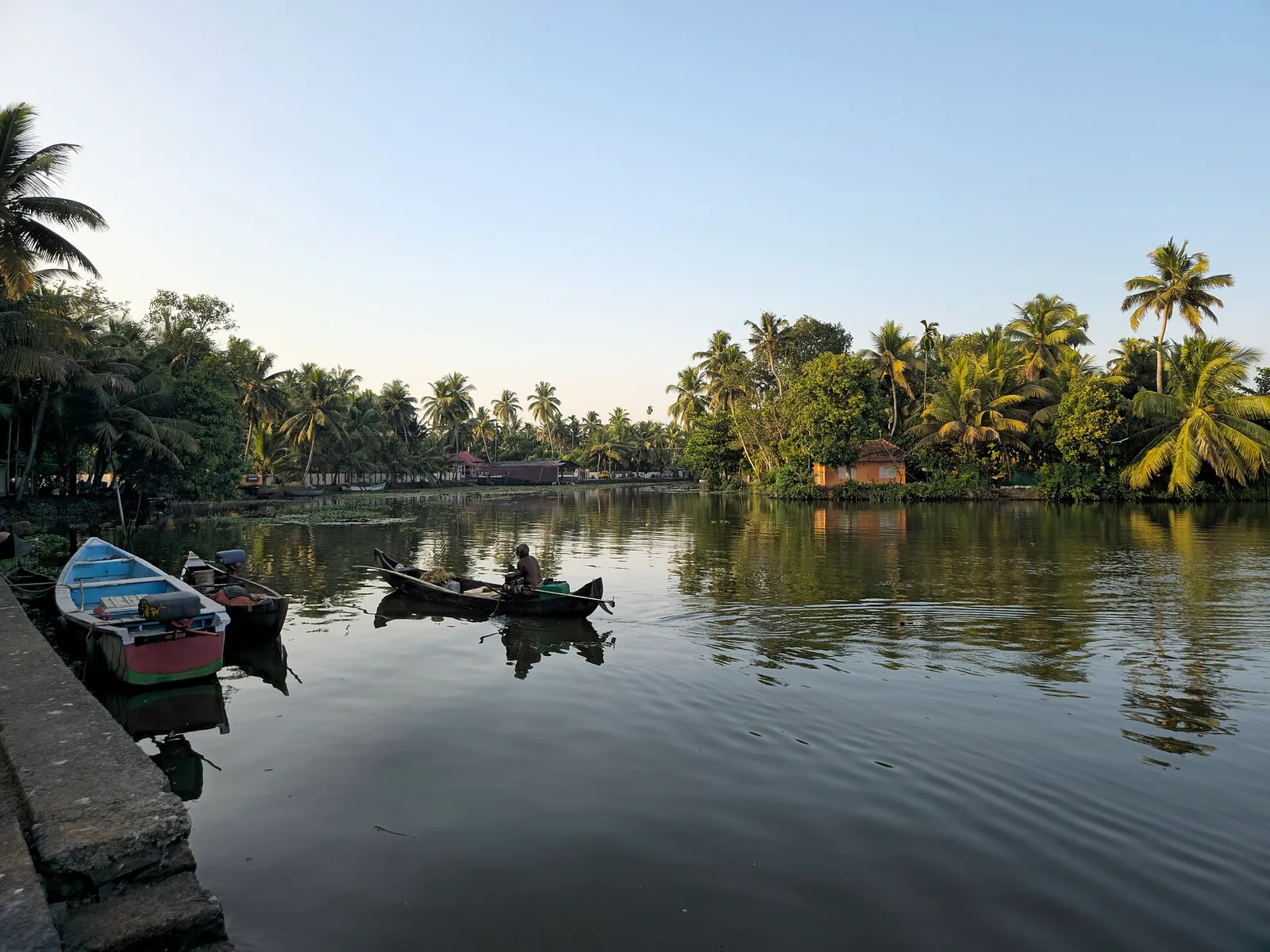 Kumarakom backwaters on Vembanad Lake, Kerala