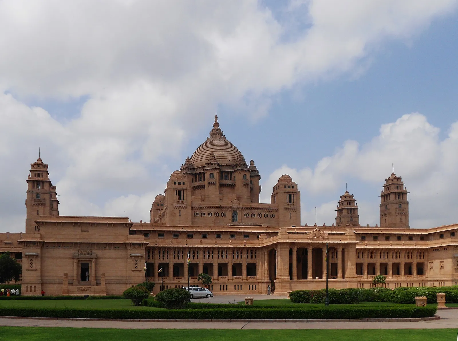 Umaid Bhawan Palace, Jodhpur, in golden sandstone