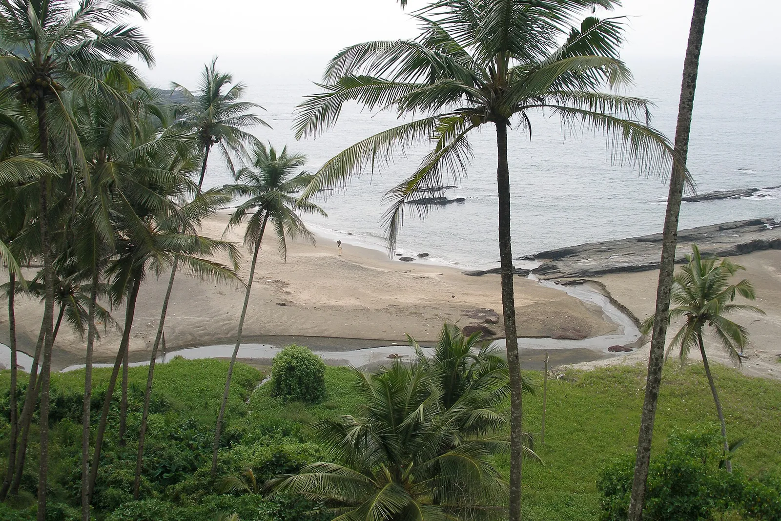 Vagator Beach, North Goa — the coastline beside W Goa